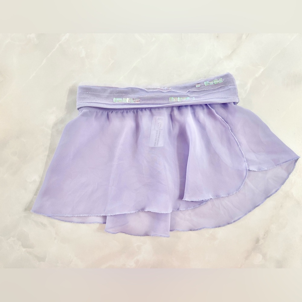 Bloch Sheer Flowy Dance Skirt Children’s Ballet with Foldable Sequin Waistband